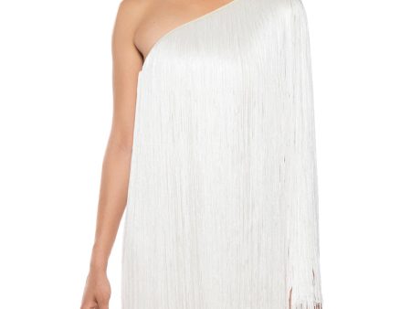 ZASHA ONE SHOULDER BANDAGE WITH FRINGE MINI DRESS For Cheap