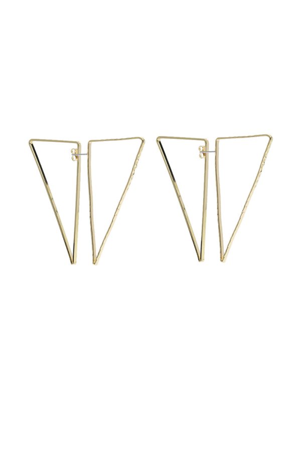 TRY ME FRONT BACK TRIANGLE EARRING IN GOLD Online