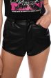 WRECKING BALL FAUX LEATHER HIGH WAIST SHORT Sale