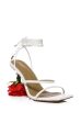 THRONE WHITE ROSE HEEL SANDAL Cheap