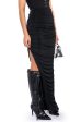 TALK ABOUT IT RUCHED MAXI SKIRT Online now