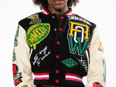 TEAM PLAYER PATCH VARSITY JACKET Online