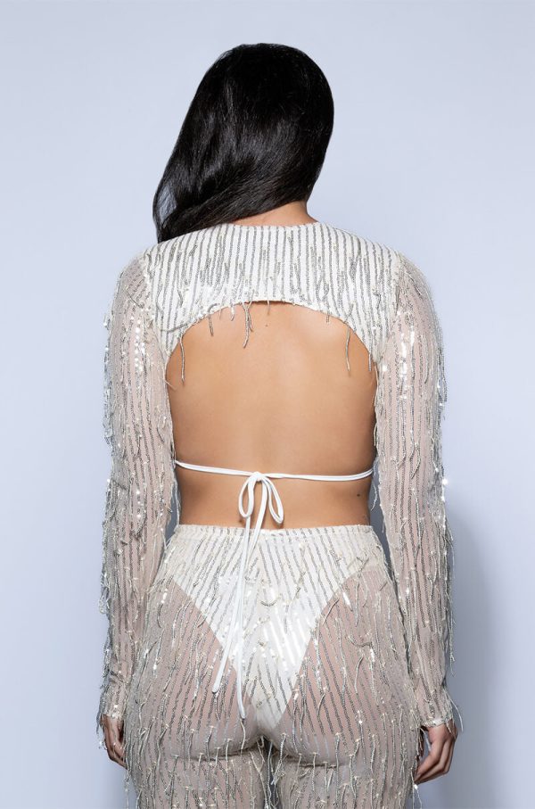 TONIGHT IS THE NIGHT SEQUIN LONG SLEEVE TOP Online