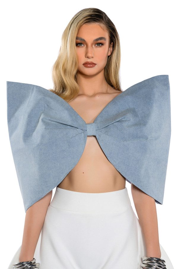 WRAP ME UP OVERSIZED BOW TOP Online now