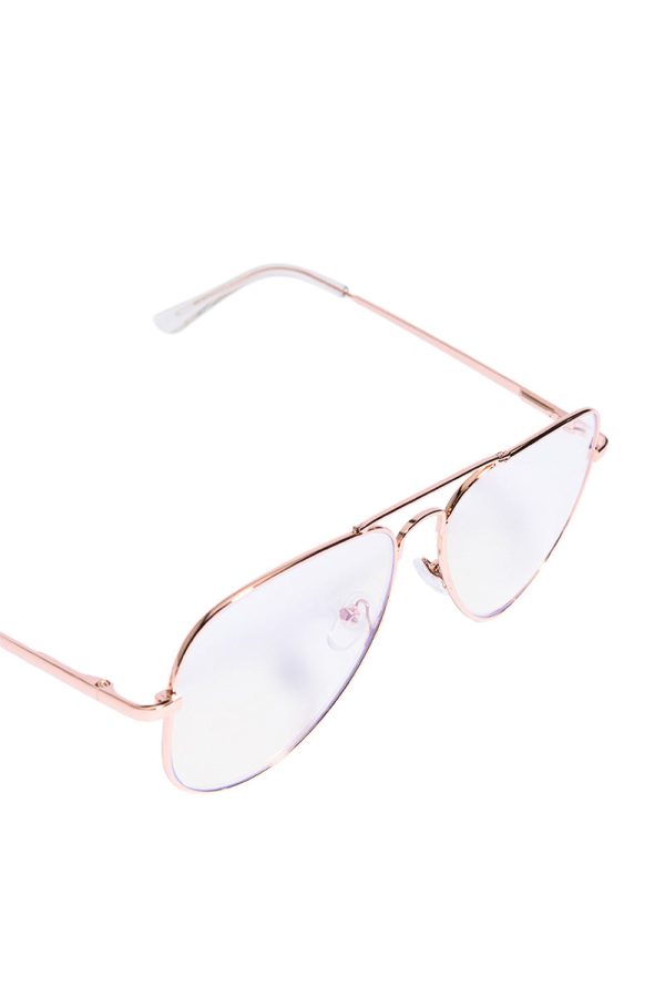 WDYM AVIATOR EYEWEAR IN ROSE GOLD Online now