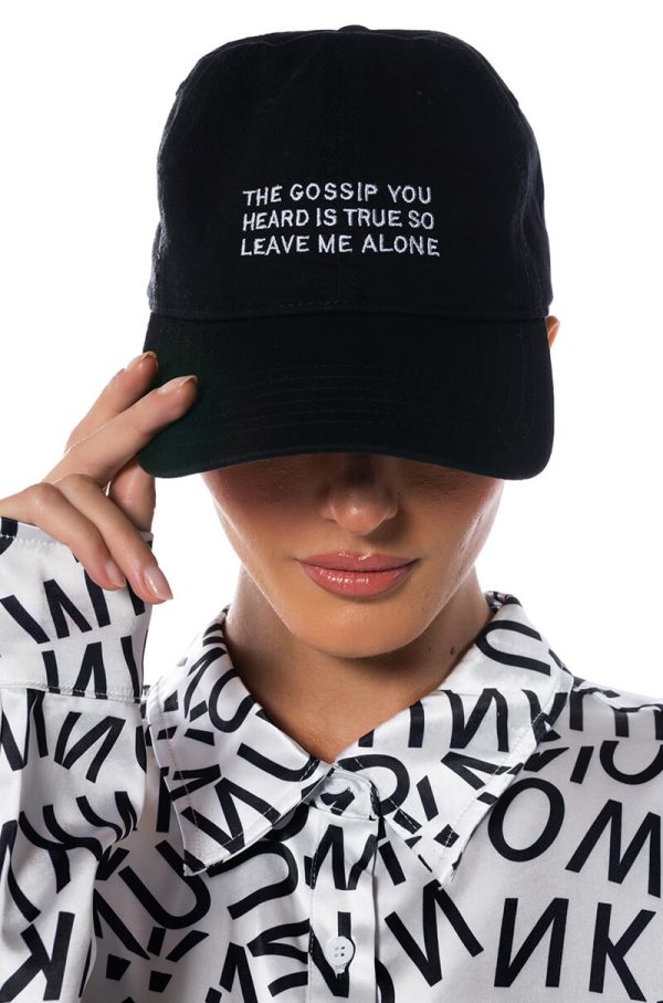 THE GOSSIP YOU HEARD EMBROIDERED CAP Hot on Sale