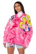 TENTENDO NYLON BOMBER WITH SEQUIN FLOWERS Online Sale