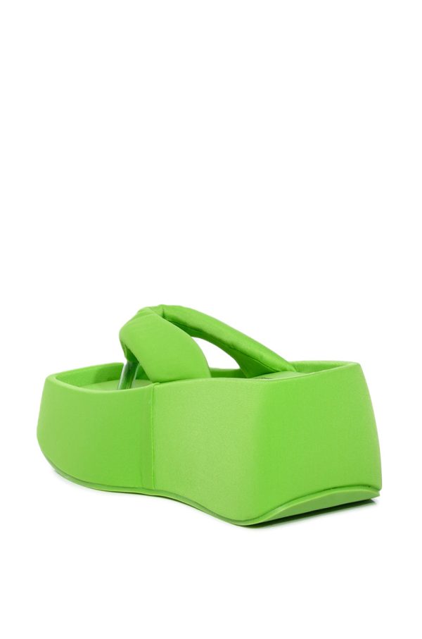 VERONICA BASIC FLATFORM FLIP FLOP SANDAL IN LIME Sale