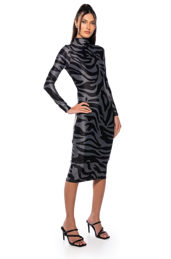 WILD NIGHTS EVERY NIGHT PRINTED MIDI DRESS Online Sale