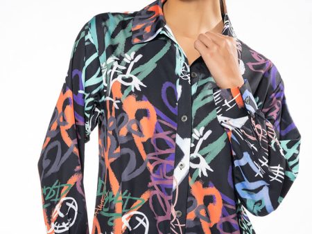 WILDER PRINTED BUTTON DOWN BLOUSE Discount