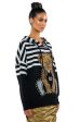 TEDDY HOODED STRIPED SWEATER For Cheap