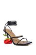 THRONE BLACK SANDAL WITH ROSE HEEL Online