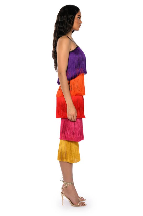 WHEN IN EUROPE TASSEL TIERED MAXI DRESS Hot on Sale