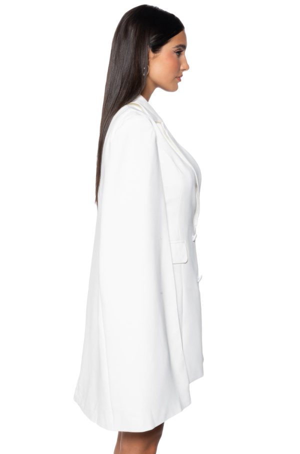 A LA MODE MINI BLAZER DRESS IN WHITE Supply