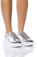 5008A FLATFORM SNEAKER IN SILVER Supply