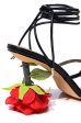 THRONE BLACK SANDAL WITH ROSE HEEL Online