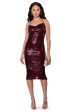 WONDERLAND SEQUIN MAXI DRESS IN BURGUNDY Online now