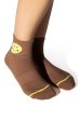 YELLOW AND TAN SMILEY FACE SOCKS Cheap