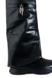 TRIPLE SEC FOLD OVER FLAT BOOT IN BLACK Online Sale