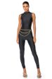 THE CASSIE SLEEVELESS SLINKY JUMPSUIT IN BLACK Discount