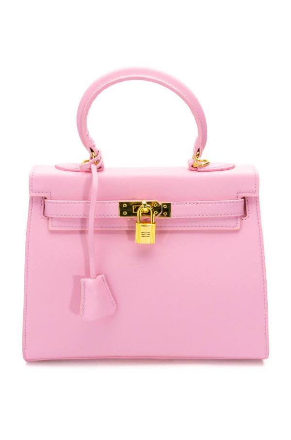 WORK IT PU LEATHER LIGHT PINK BAG Online now