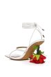 THRONE WHITE ROSE HEEL SANDAL Cheap