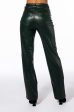 TE QUIERO HIGH RISE VEGAN LEATHER STRAIGHT LEG PANTS For Cheap