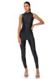 THE CASSIE SLEEVELESS SLINKY JUMPSUIT IN BLACK Discount