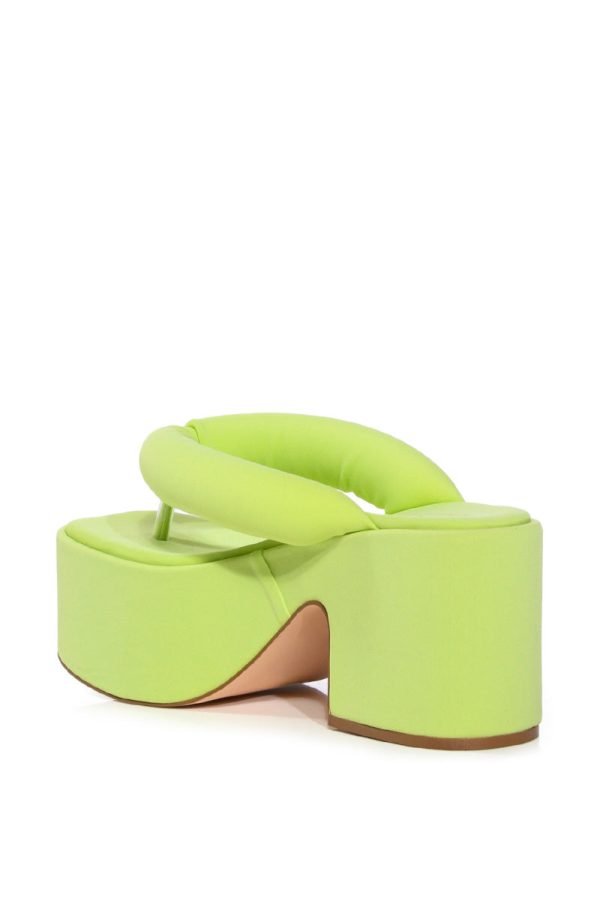 AZALEA WANG APRIL THING FLATFORM SANDAL IN GREEN Discount