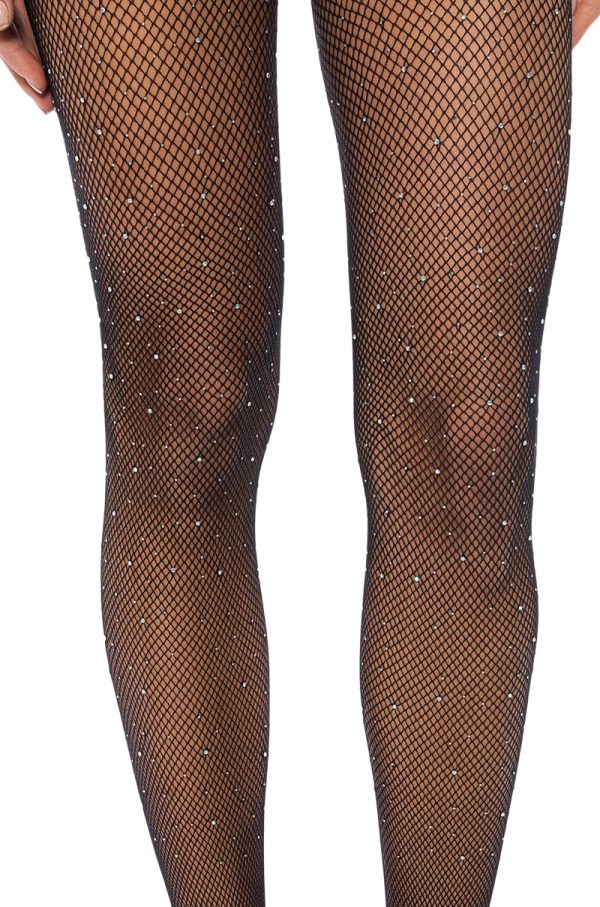 TITSY FINE FISH NET WITH RHINESTONES Online Hot Sale