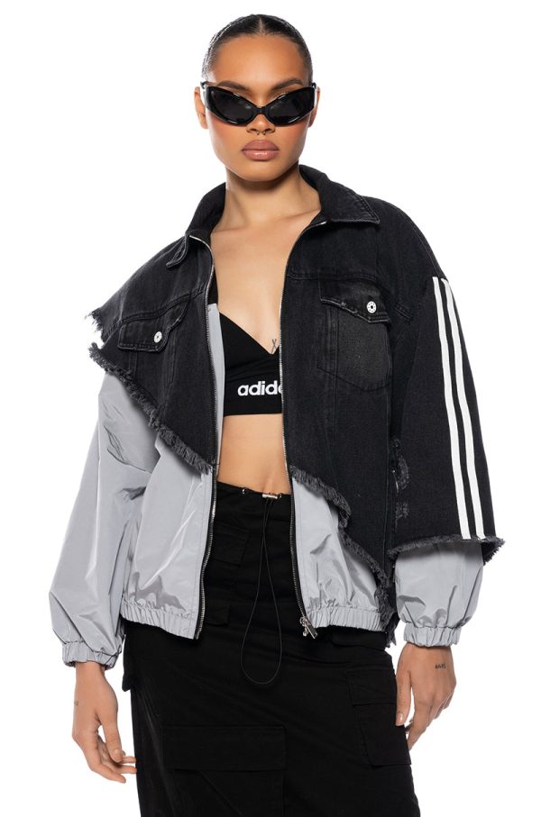 UNDECIDED DENIM BOMBER JACKET For Cheap