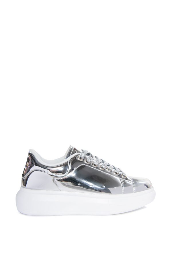 5008A FLATFORM SNEAKER IN SILVER Supply