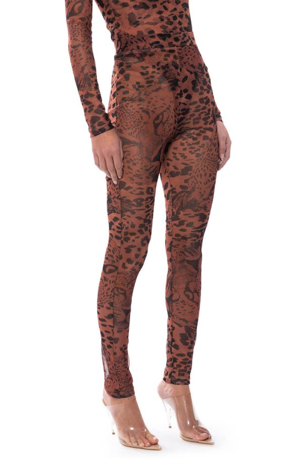 WILD CHEETAH PRINT LEGGINGS For Sale