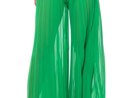 YOUR ULTIMATE PLEATED PALAZZO PANT IN GREEN Online