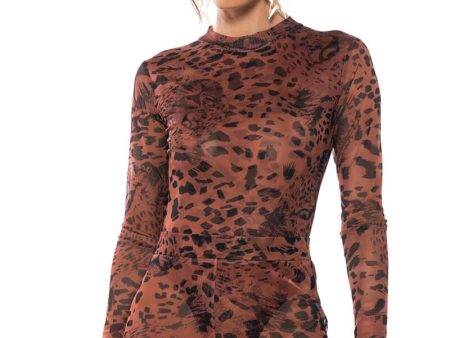 WILD CHEETAH PRINT LONGSLEEVE BODYSUIT Supply