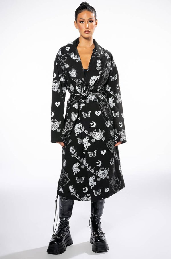 TATTOO LOVER TRENCH COAT Online now