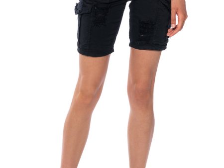 TIME TO ROCK CARGO HIGH WAISTED SHORTS on Sale