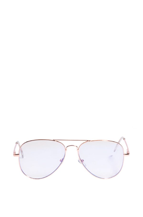 WDYM AVIATOR EYEWEAR IN ROSE GOLD Online now