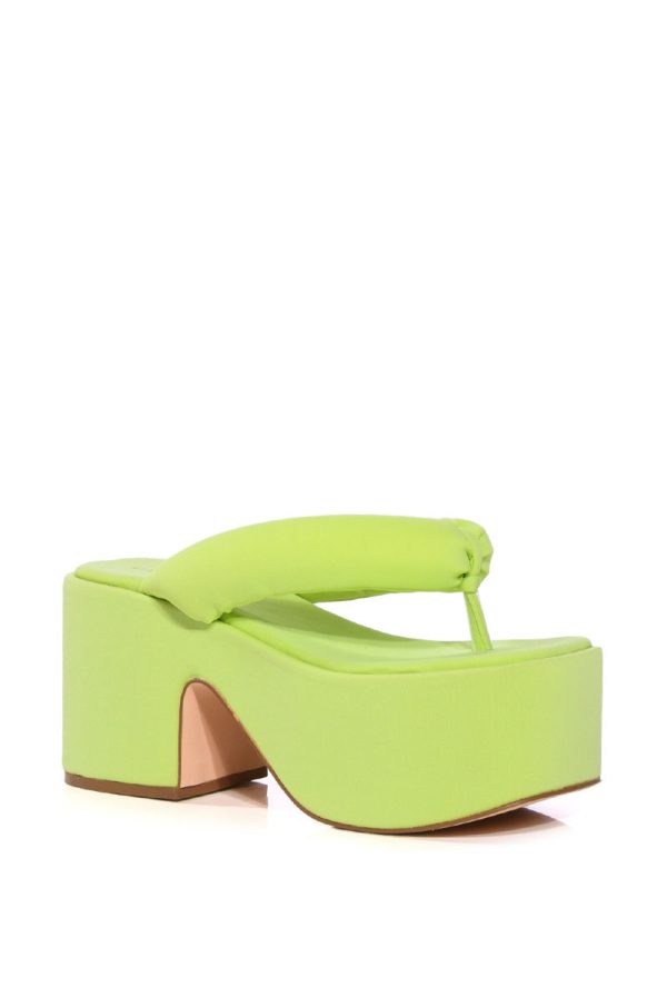 AZALEA WANG APRIL THING FLATFORM SANDAL IN GREEN Discount