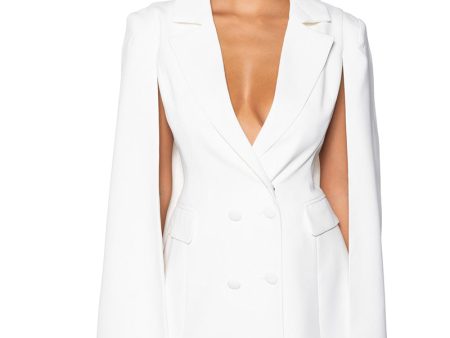 A LA MODE MINI BLAZER DRESS IN WHITE Supply