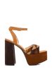 THRILLED CHUNKY PLATFORM SANDAL IN TAN For Discount