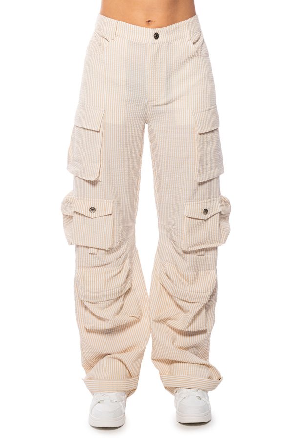 TOTO SEERSUCKER CARGO PANT For Cheap