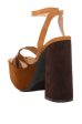 THRILLED CHUNKY PLATFORM SANDAL IN TAN For Discount