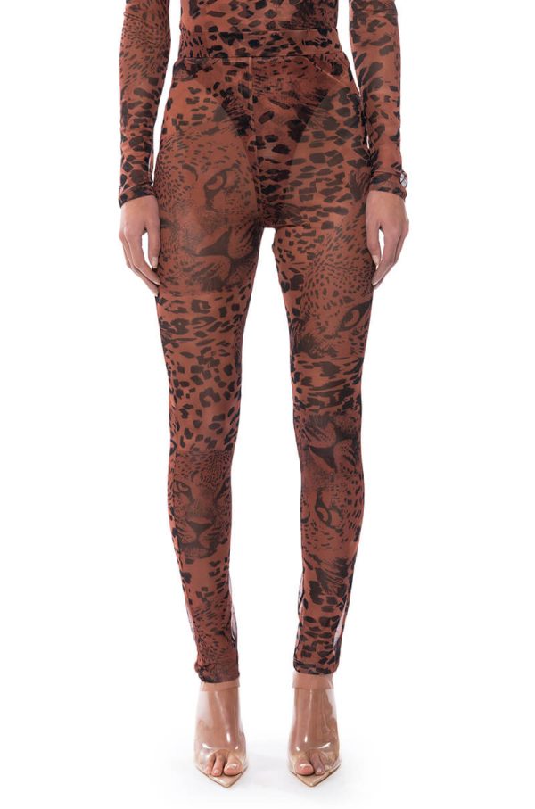 WILD CHEETAH PRINT LEGGINGS For Sale