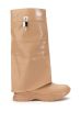 TRIPLE SEC FOLD OVER FLAT BOOT IN NUDE Sale