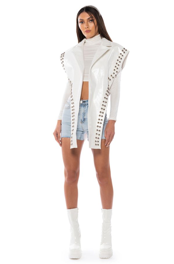 YOU ALREADY KNOW MOTO VEST WITH FRONT DRAPE Online Sale