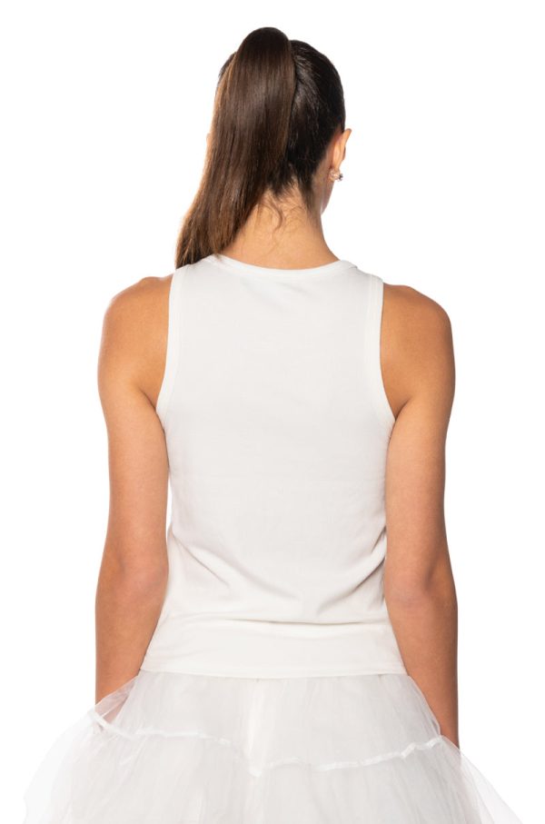 TWIST AND SHOUT TANK TOP IN WHITE Fashion