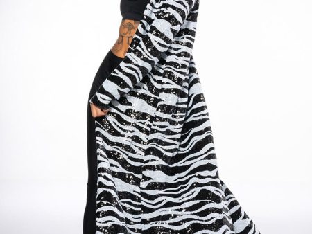 ZEBRA SEQUIN DUSTER Online Sale