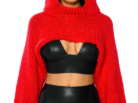 WILLA CROPPED HOODED SWEATER For Cheap