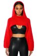 WILLA CROPPED HOODED SWEATER For Cheap